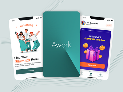Awork APP aplication app applicationdesign ui uidesign ux uxdesign