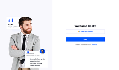 Login/Sign up page design design figma google login signup ui ux web design