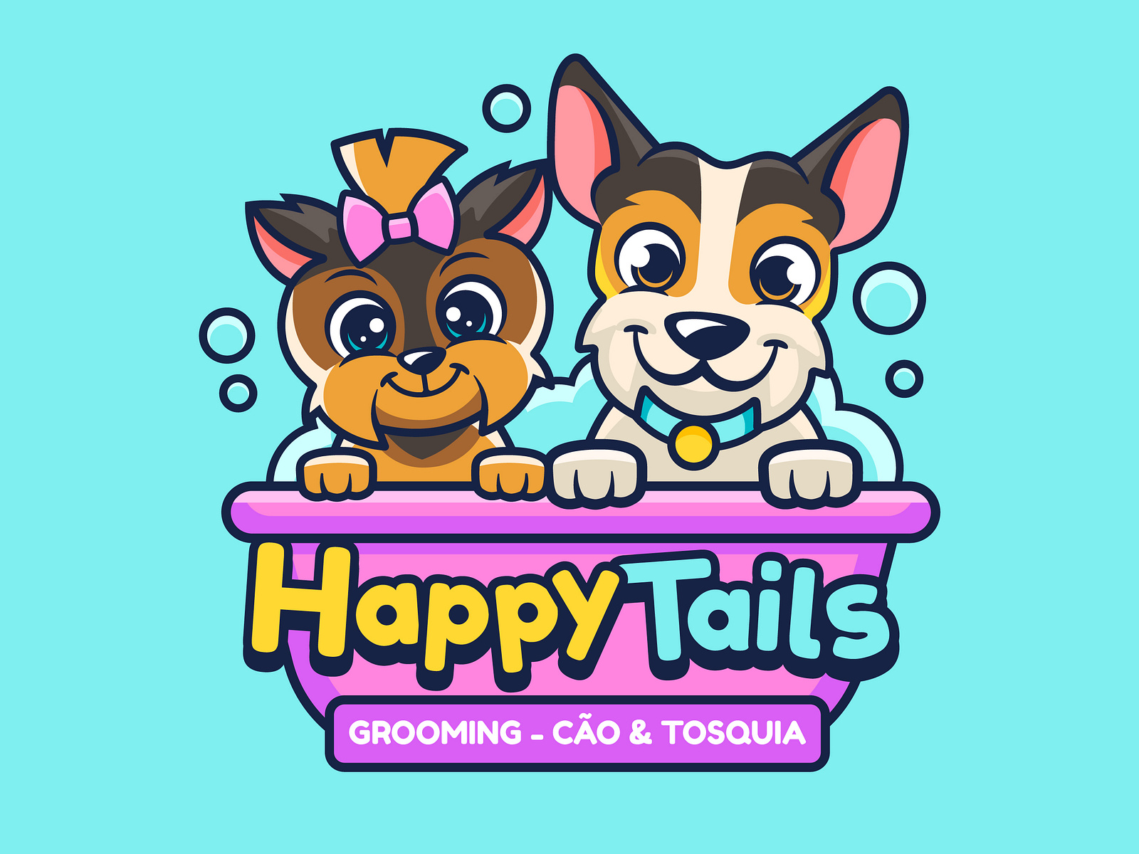 Happy Tails Grooming 🐶 by Fábio Lobo on Dribbble