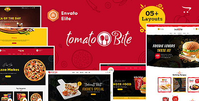 TomatoBites - eCommerc Multi-Purpose Theme For Pizza, Restaurant food opencart prestashop shopify woocommerce wordpress