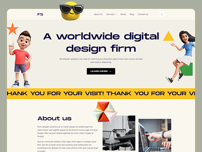Digital Design Firm agency branding design typography ui uiux ux web website