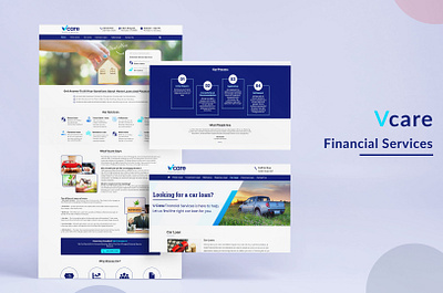 Website Design for Vcare finance service branding design logo ui ux website