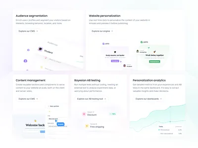 Bento Card Grid | Croct audience bento bento cards bento design card card design cms content croct grid illustration inspiration landing page management personalization segmentation ui ux web design website