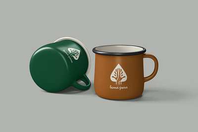 Forest logo on mugs branding design graphic design illustration logo typography vector