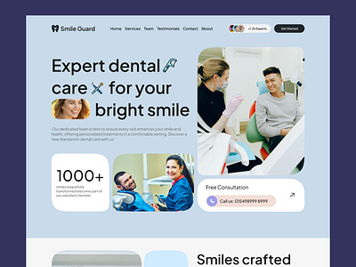 Bright Smile Dental Service Cutting-edge UI/UX Landing Page animation clinic braning creative design dashboard dentalclinicwebsite design health care healthcaredesign landingpage professional website responsivedesign typography ui user experience user interface ux website