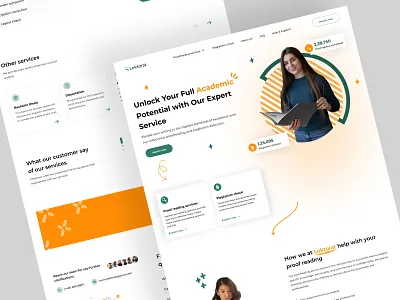 Landing page design - Lektorat proof reading website design desktop design graphic design landing page proof reading website design ui ui design user experience design user interface design website design
