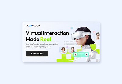 Virtual Chat Landing Page ai banner chat homepage innovation product design product landing page saas trending ui vr web web design web page webflow website
