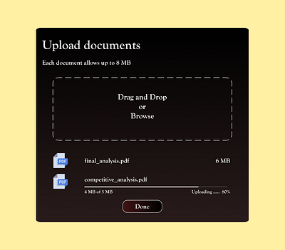 Daily UI #31 - File upload daily ui dark design figma file ui upload