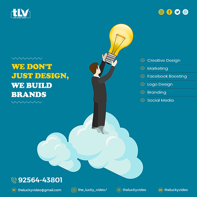 WE DON'T JUST DESIGN, WE BUILD BRANDS! advertisement branding graphic design motiongraphics socialmedia