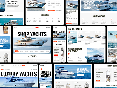 Aqua Yacht Website Design boat boats design design studio interface landing page sailing service ui ux water sports web web design web layout webdesign website yacht yachting yachts