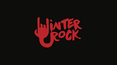 Winter rock branding graphic design logo