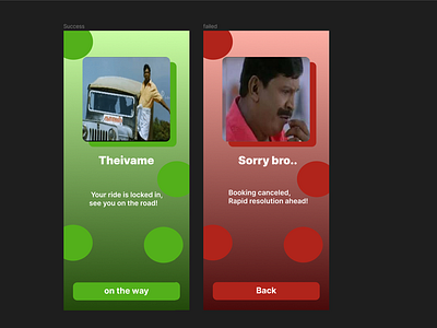 #Daily UI 011 011 app booking cab challenge color comedy daily dailyui figma flash flash message message mobile ui uidesign ux uxdesign vadivelu
