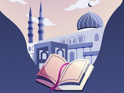 Marhaban Yaa Ramadan - Digital Illustration ☪️ design digital illustration illustration islamic artwork masjid mosque muslim quran ramadan vector vector illustration