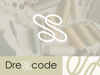 Dresscode atelier logo atelier branding design dress graphic design leter s logo threads vector