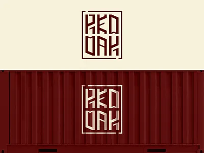 Red Oak supply co logo branding delivery design graphic design ligature logo red oak sea container supply co transportation vector