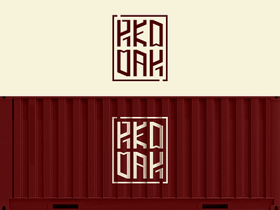 Red Oak supply co logo branding delivery design graphic design ligature logo red oak sea container supply co transportation vector