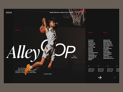 Basketball Layout Website Animation basketball design hero typography ui webdesign