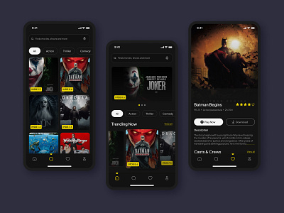 Movie & Live Streaming App Design app app concept ui app design app ui design e commerce live streaming app movie live streaming movie app ui user interface ux