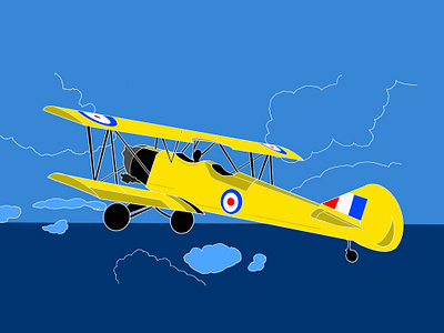 Plane Illustration airplane flight illustration vector art vintage airplane