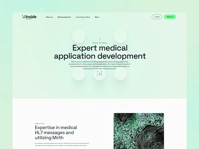 Inside Software Medical Web Design app development green medical mint ui ux web design website