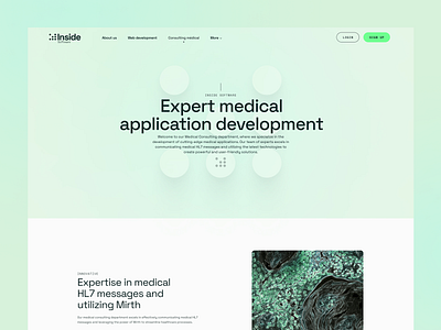 Inside Software Medical Web Design app development green medical mint ui ux web design website