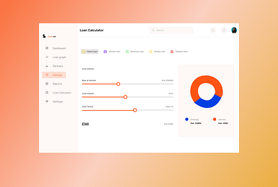 Loan Calculator web app de design ui ux