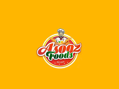 Mascot Logo design for an Eatery brand. Brand name: Asogz foods branding graphic design logo ui