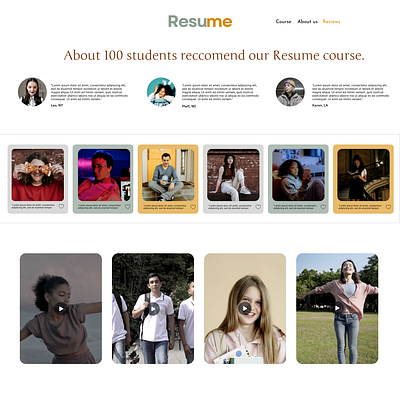 Resume review app ui ux
