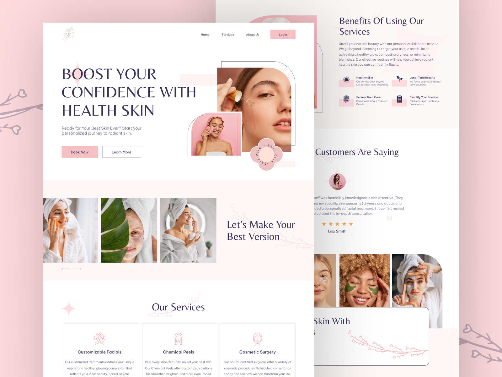 Skincare Website - Landing Page Design branding graphic design ui