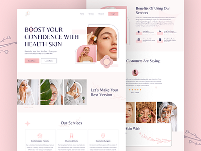Skincare Website - Landing Page Design branding graphic design ui