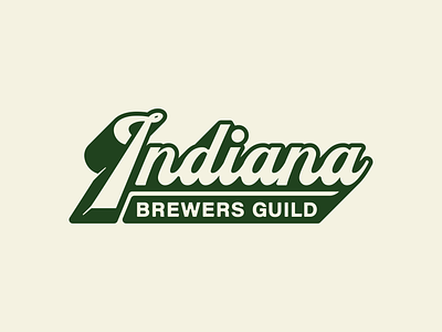 Indiana brewers guild beer brewers brewery club green guild indiana midwest script wordmark