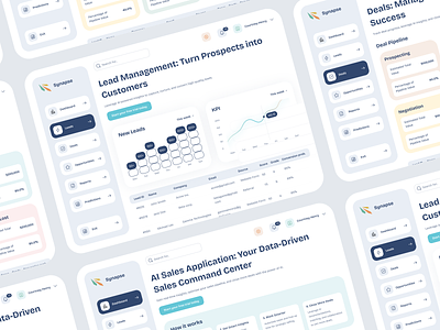 Sales Analytics Application ai app b2b collaboration dashboard data visualization deals design efficiency growth insights lead scoring performance pipeline productivity saas sales sales forecasting salesdashboard ui