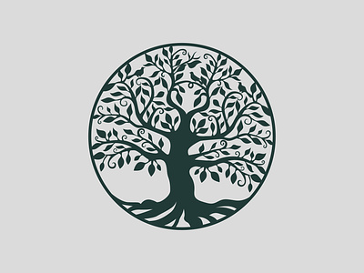 Natural yoga tree logo health logo logo design meditation natural logo tree tree logo yoga zym logo