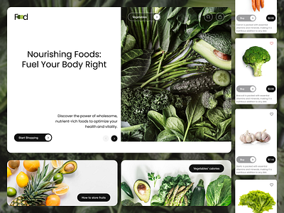 Online Vegetable Shopping - website design ui ux web web design website