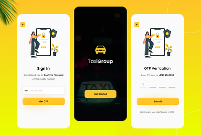 Book Taxi Application app branding design graphic design illustration logo typography ui ux vector