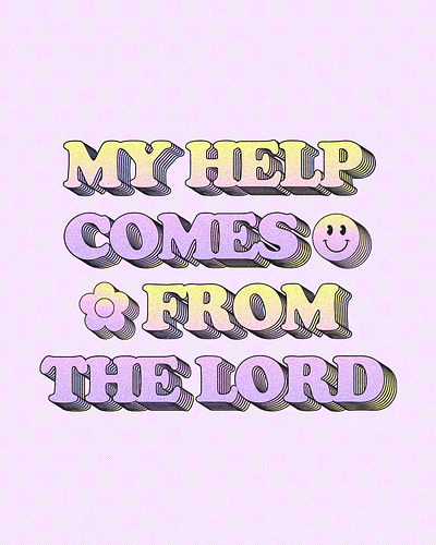 My help comes from the Lord | Christian Poster christian