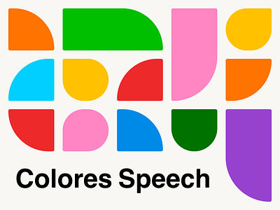 Colores Speech Rebrand bauhaus brand brand design branding case study colors geometric helvetica identity lockup logo service shapes speech therapy visual identity