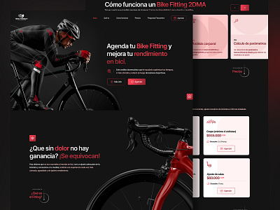 Landing BF - Bike Passion bike bike fitting cycling design figma graphic design landing landing page sport training ui web website