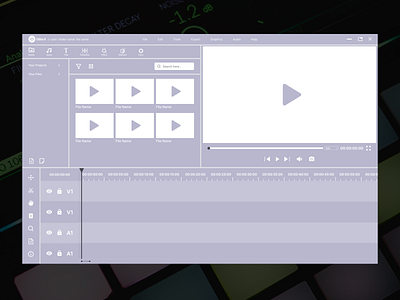 EditorX Video Editing Software Wireframe Design web design