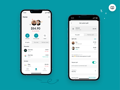 [Case study] Tandem — Sharing expenses for couples app design couple finance prototype splitwise tricount typography