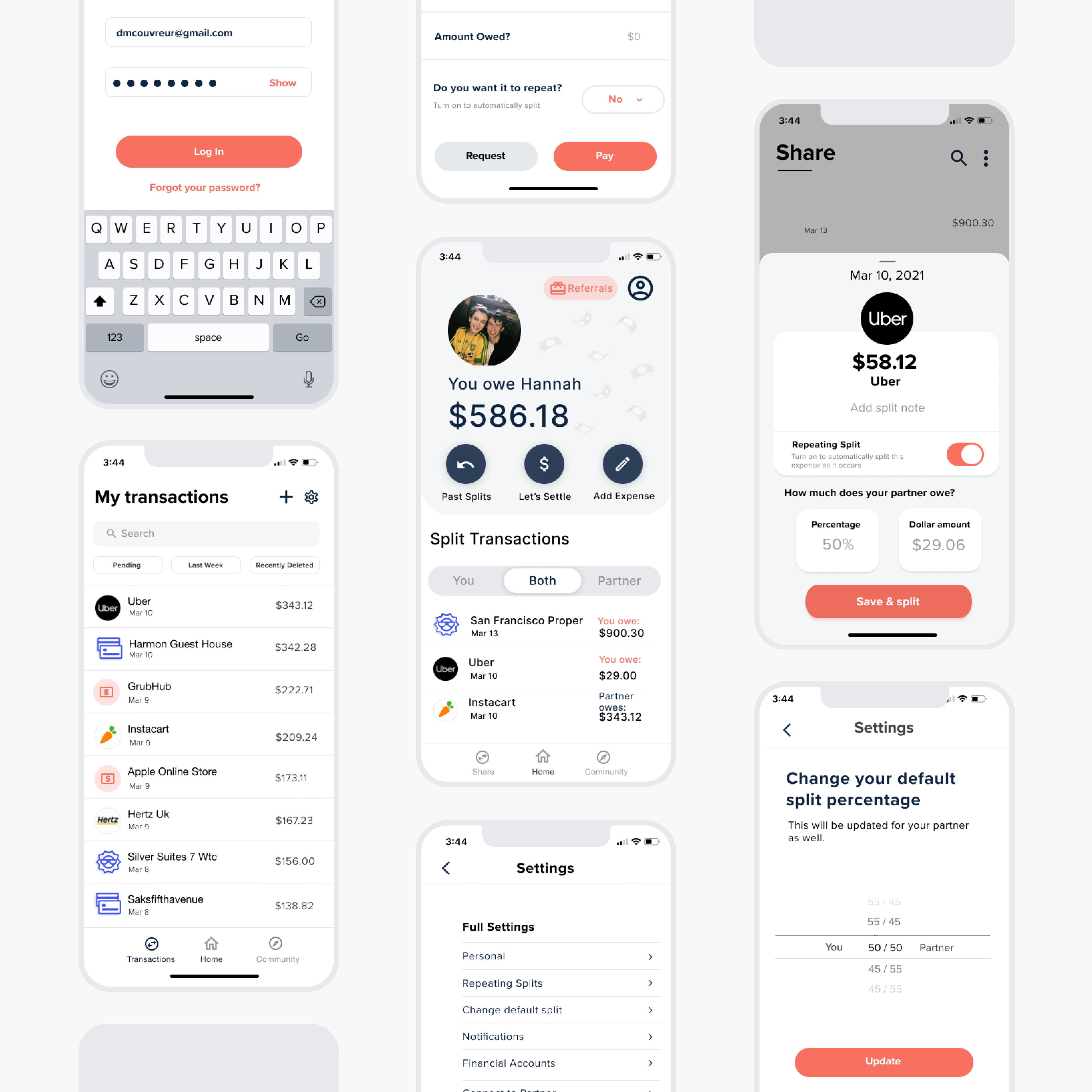 Tandem — Sharing expenses for couples by Emilio Merbilhaa on Dribbble