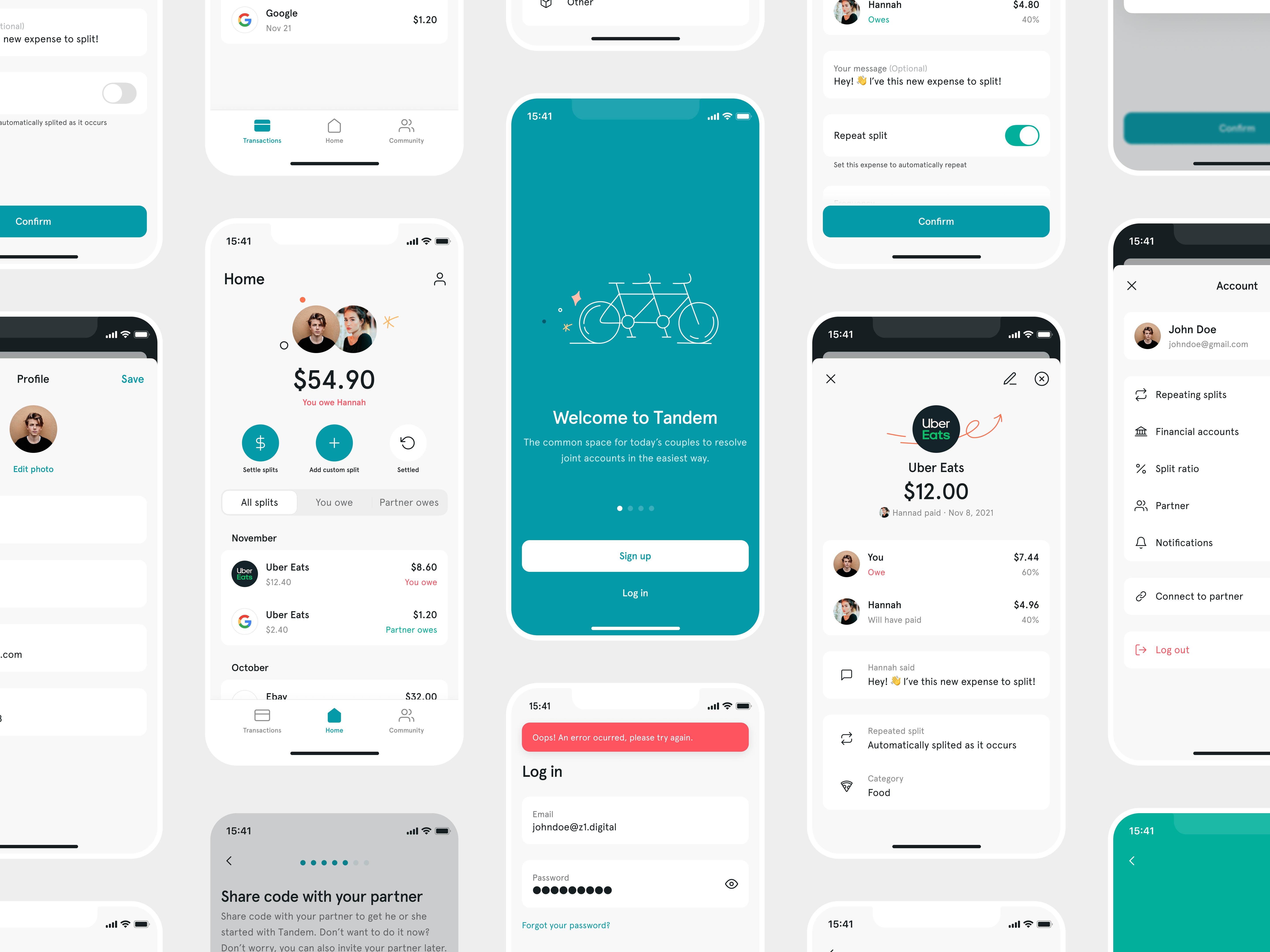 Tandem — Sharing expenses for couples by Emilio Merbilhaa on Dribbble