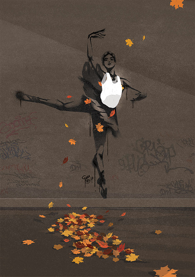 E pur si muove! art dance dancer ill illustration poster spray streetart wall