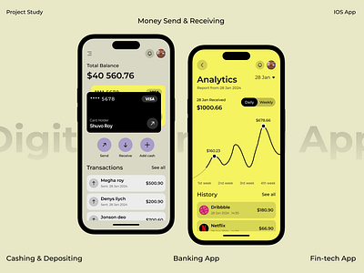 Digital Banking App account management banking banking app bill pay budget tracking design finance fintech fintech app mobile app online money transfer revolut send money ui uidesign ux wallet.