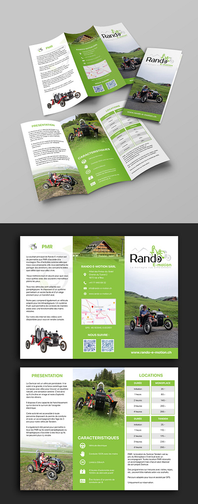 Rando E-motion Tri-fold Brochure Design