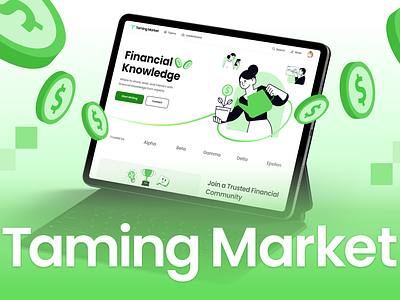 Taming Market - Financial Social Network micro blogging social network swiss design swiss style ui ui design ui ux ux ux design web design website design