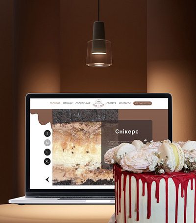 Web site design for Cakes Shop cakes design ecommerce figma product card shop sweet ui ux webdesign
