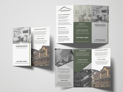 Southern Vermont Homeowner Services Trifold graphi print trifold