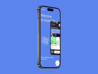 Smart Home Mobile App - AI friend app design graphic design home page indicator mobile mobile app mockup onboarding pagination settings slider smartappliances smarthome smarttechnology ui userexperiencedesign ux vector washingmachineapp