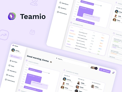 Teamwork desktop app: task, vacation and attendance tracker branding dashboard design graphic design product design styleguide ui ui design ux design web app web application